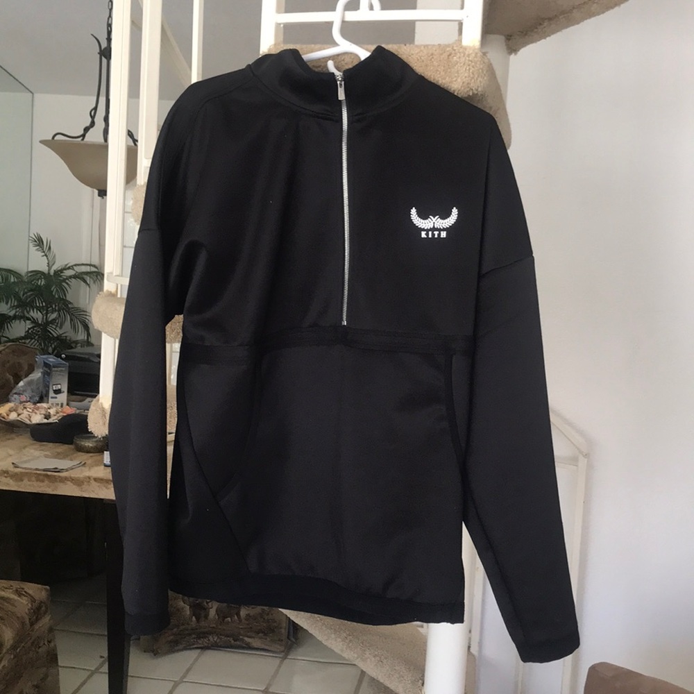 Kith Half Zip Track Jacket Black - image 1